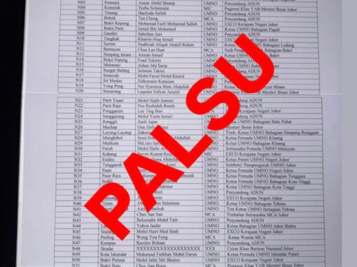 PRN Johor: BN nafi senarai calon tular palsu